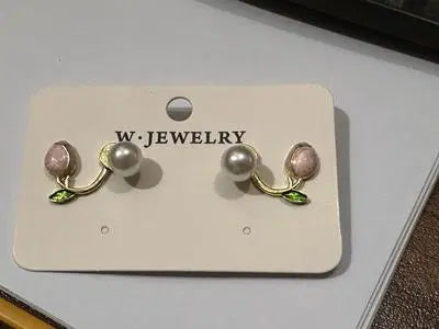 Trendy Artificial Pearls Ear Studs