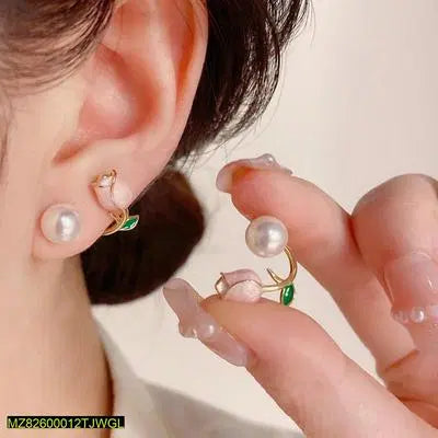 Trendy Artificial Pearls Ear Studs