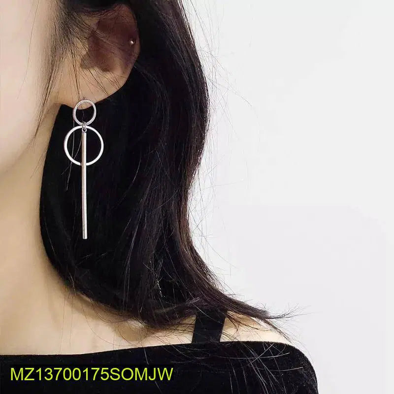 Pairs Of Double Circles Geometric Drop Earrings