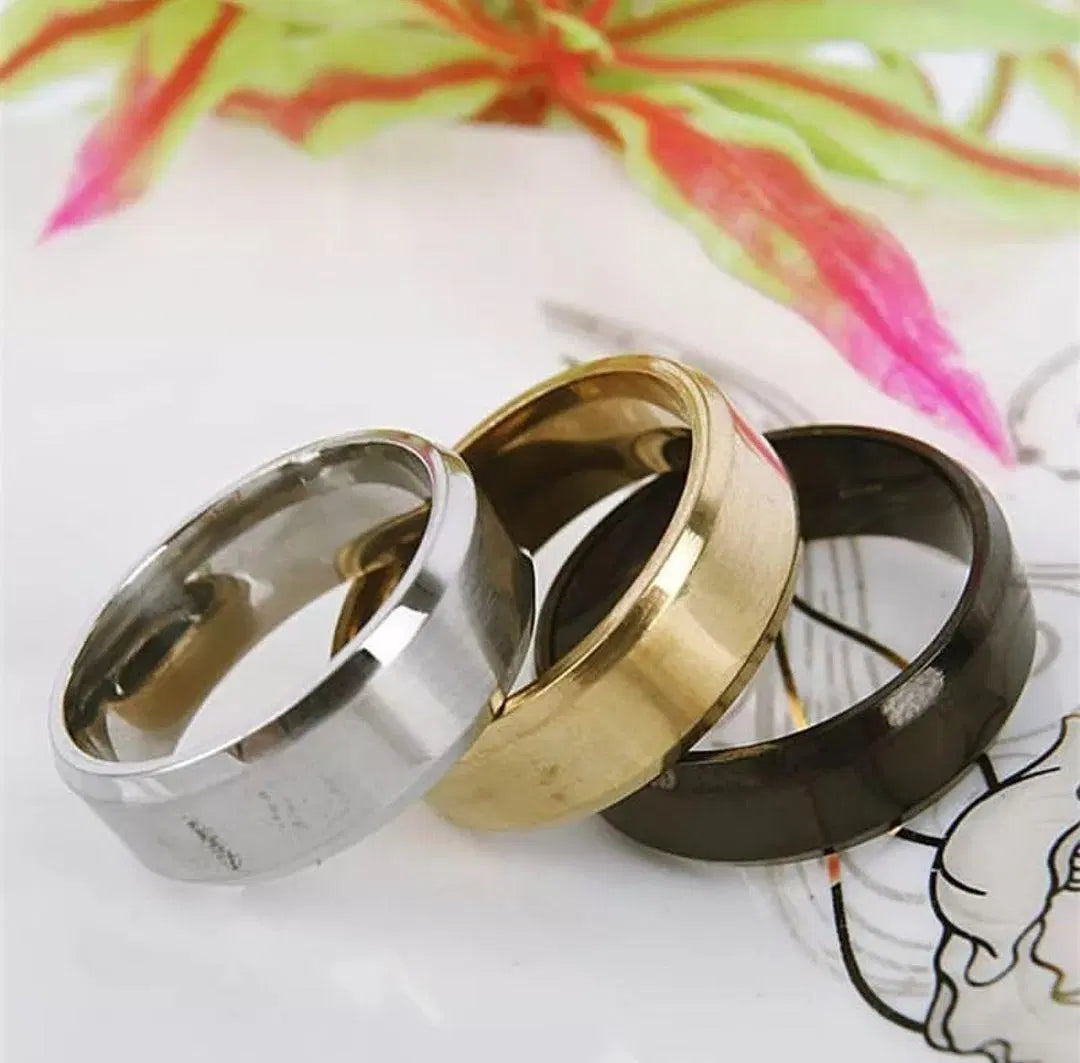 Stylish Silver Stainless Steel Band Ring